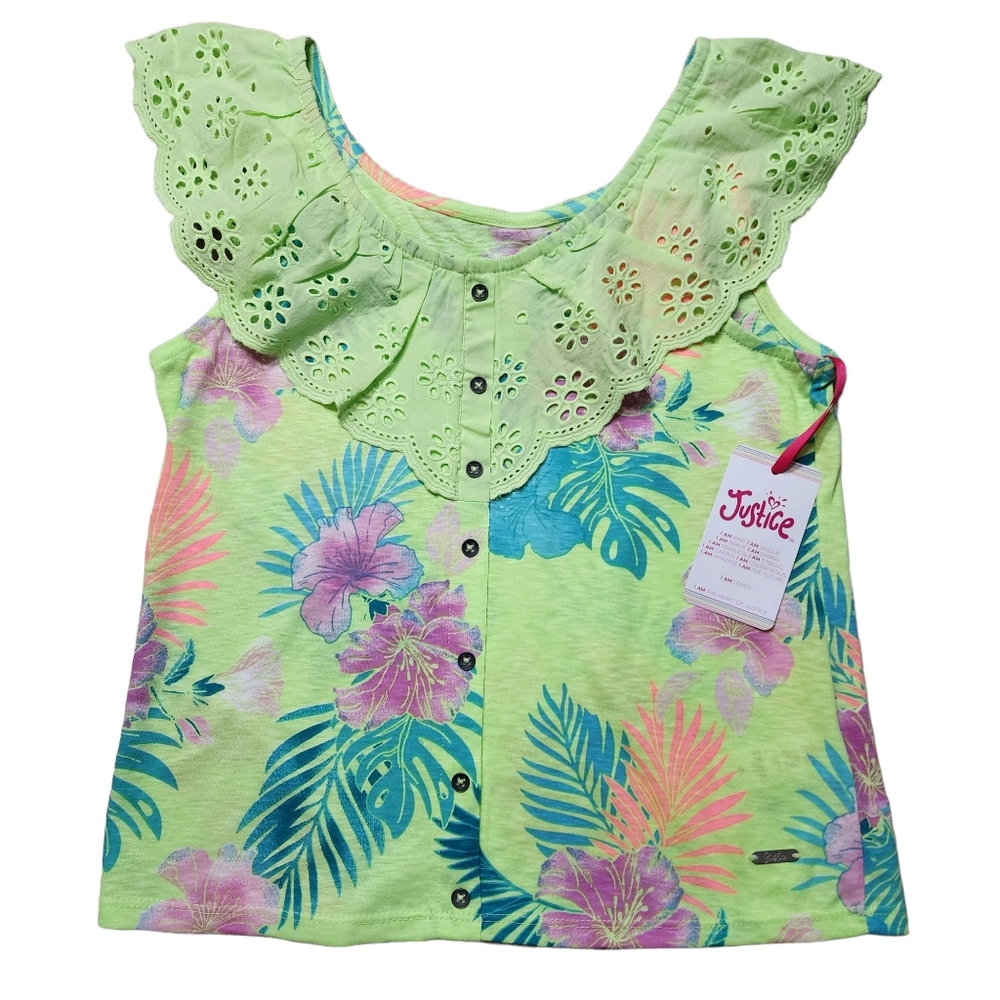 Justice Ruffle Tank Sz L(12-14) NWT